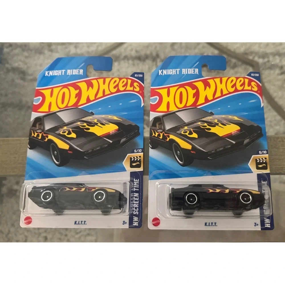 Hot Wheels K.I.T.T. Die-Cast Car - Black & Yellow Lot of 2 * KNIGHT RIDER